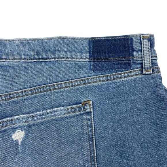 NWT ABERCROMBIE & FITCH Curve Love Mid Rise Mom Cut Off Denim Short Sz 22 - Picture 8 of 8